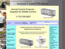 Tablet Screenshot of animalcontrolproducts.com